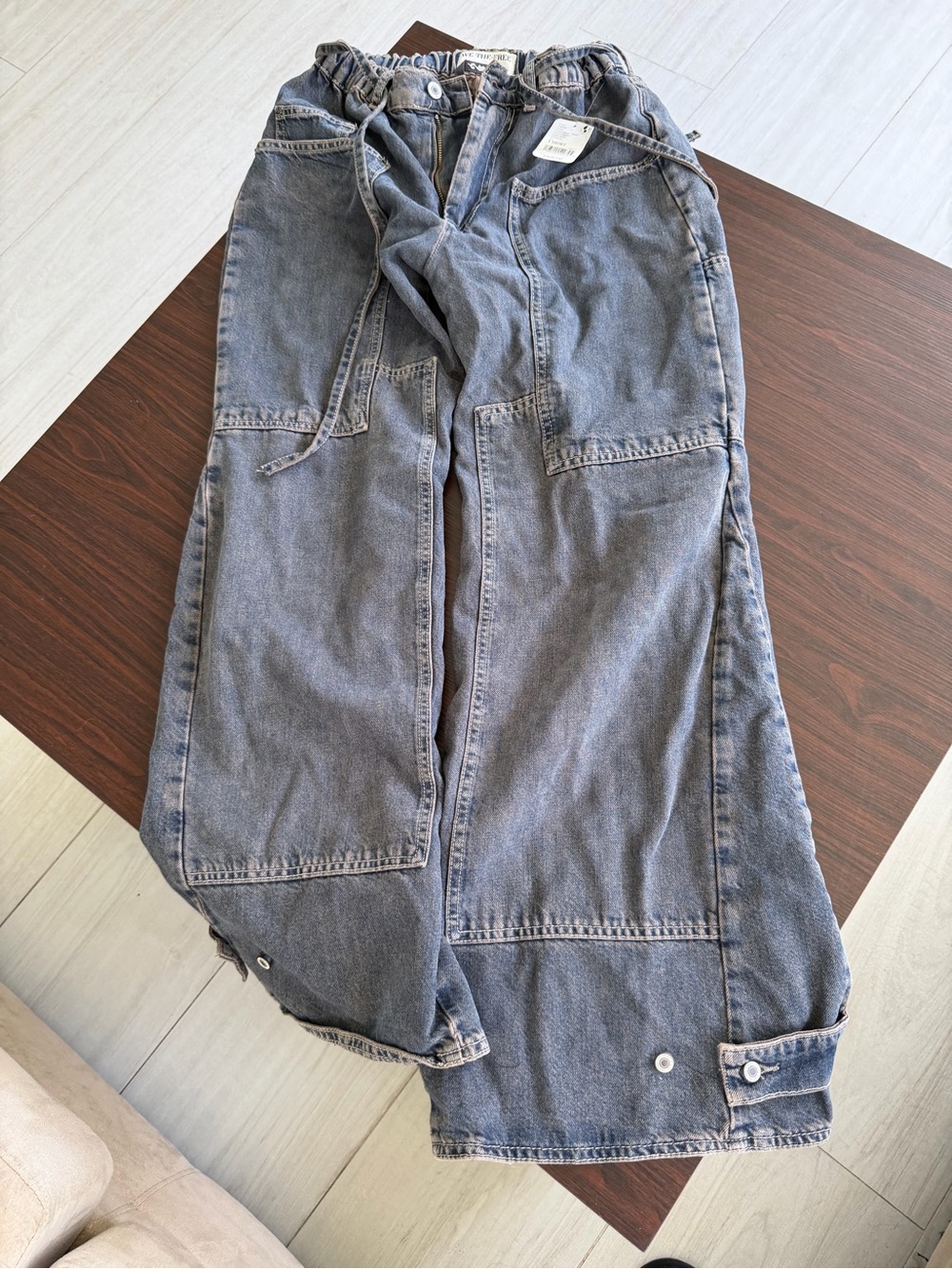 We The Free CRVY Outlaw Wide-Leg Jeans Navy Indigo Short